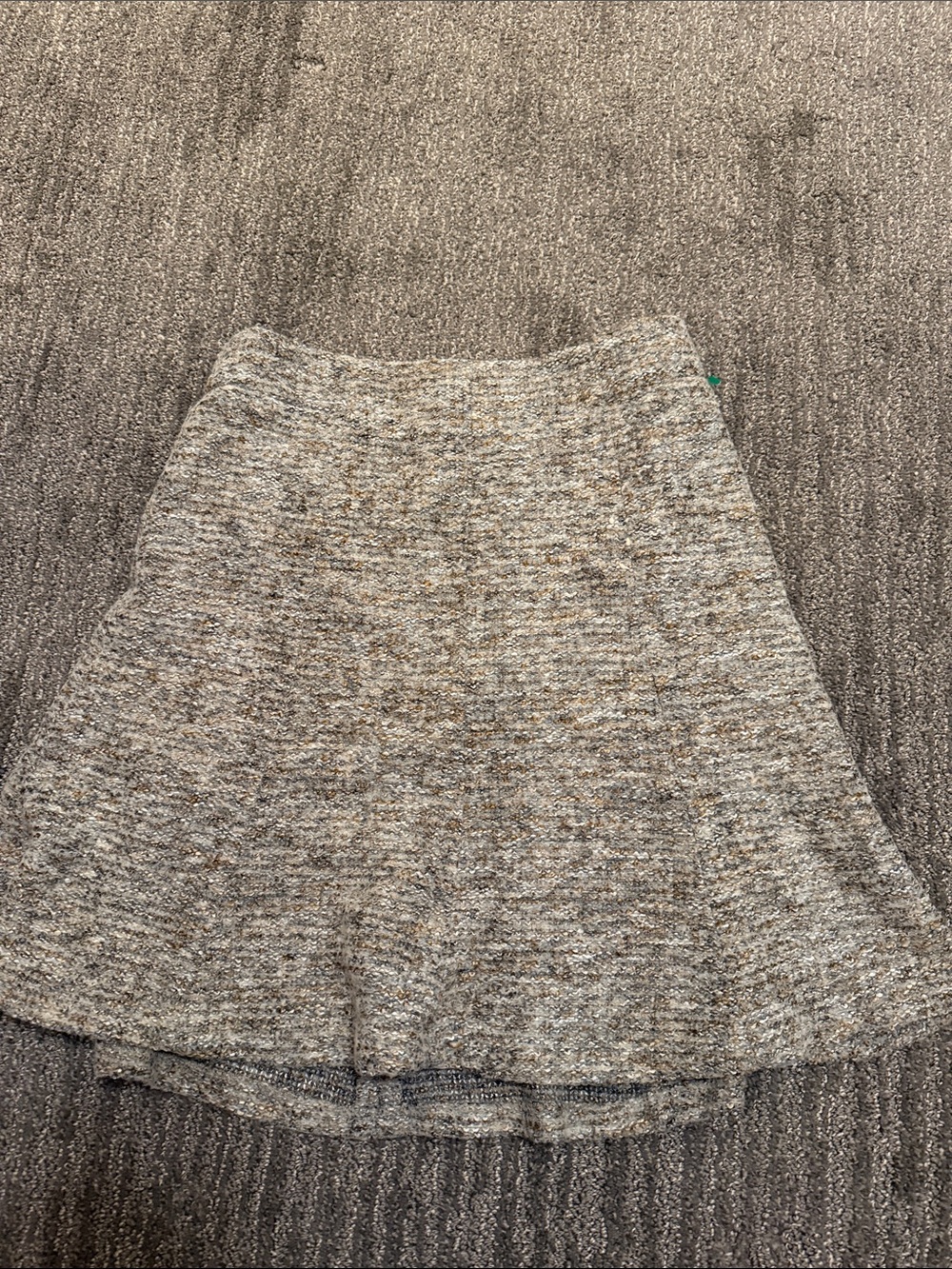 Ann Taylor Neutral Marled Knit Skater Skirt